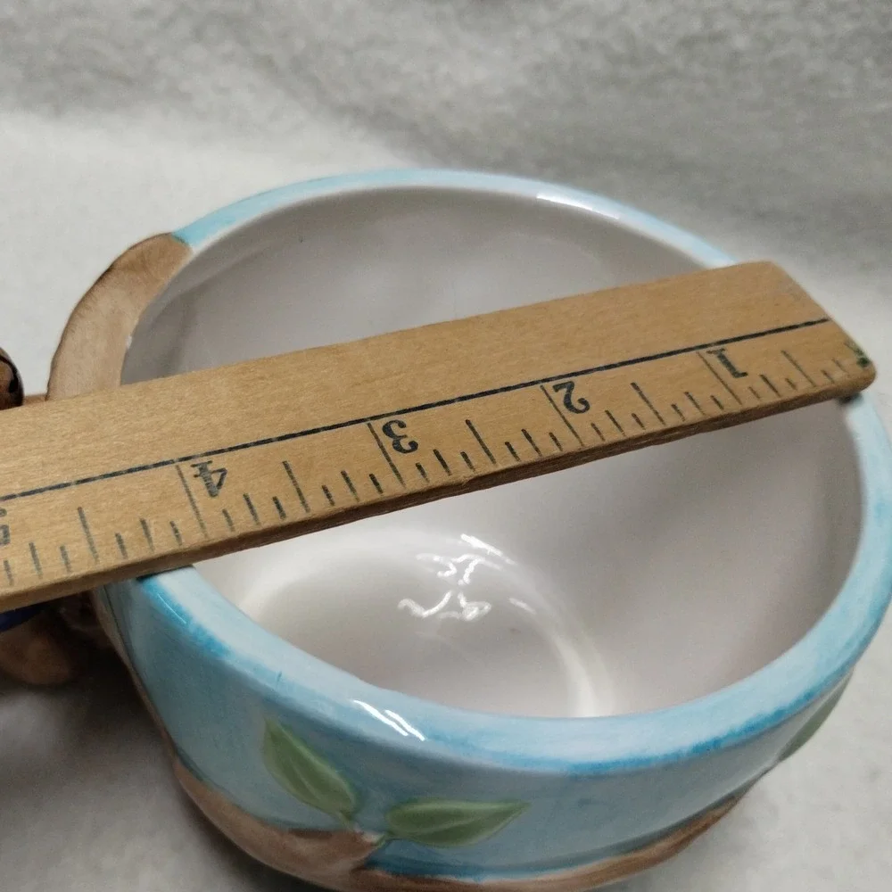 Vintage Bear Treehouse Teapot Teacup Set‎ Ceramic Blue Woodland Cottage